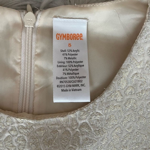 {Gymboree} Sleeveless Animal Print Empire Waist Dress in Gold Shimmer - Girls 5 - Picture 7 of 12